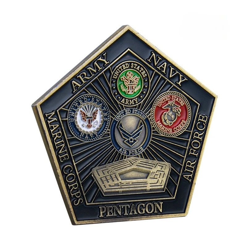 Uniterd States of America Department of Defense Souvenir Coin Copper Plated The Pentagon Collection Coins