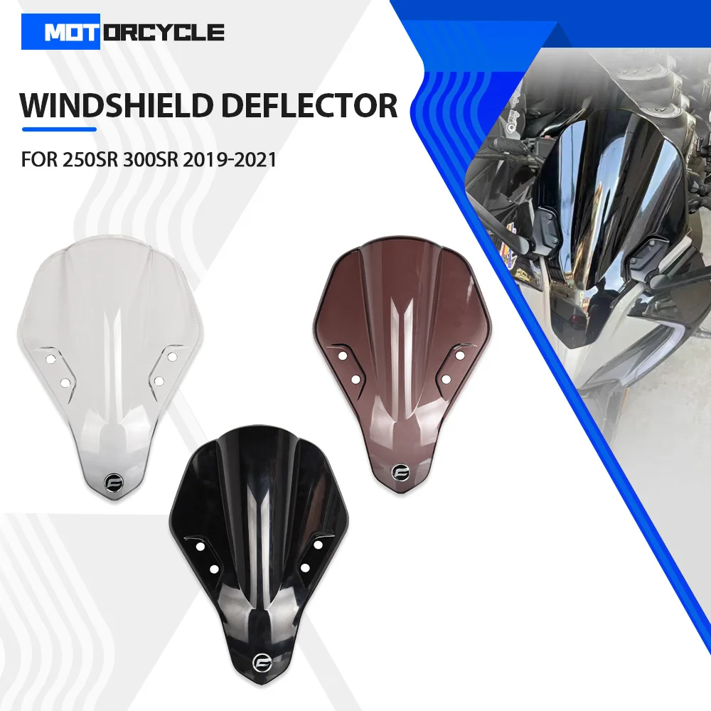 

For CFMOTO 250SR 300SR MY22 2019 2020 2021 CF MOTO Motorcycles ABS Plastic Windshield Windscreen Air Wind Deflector Accessories