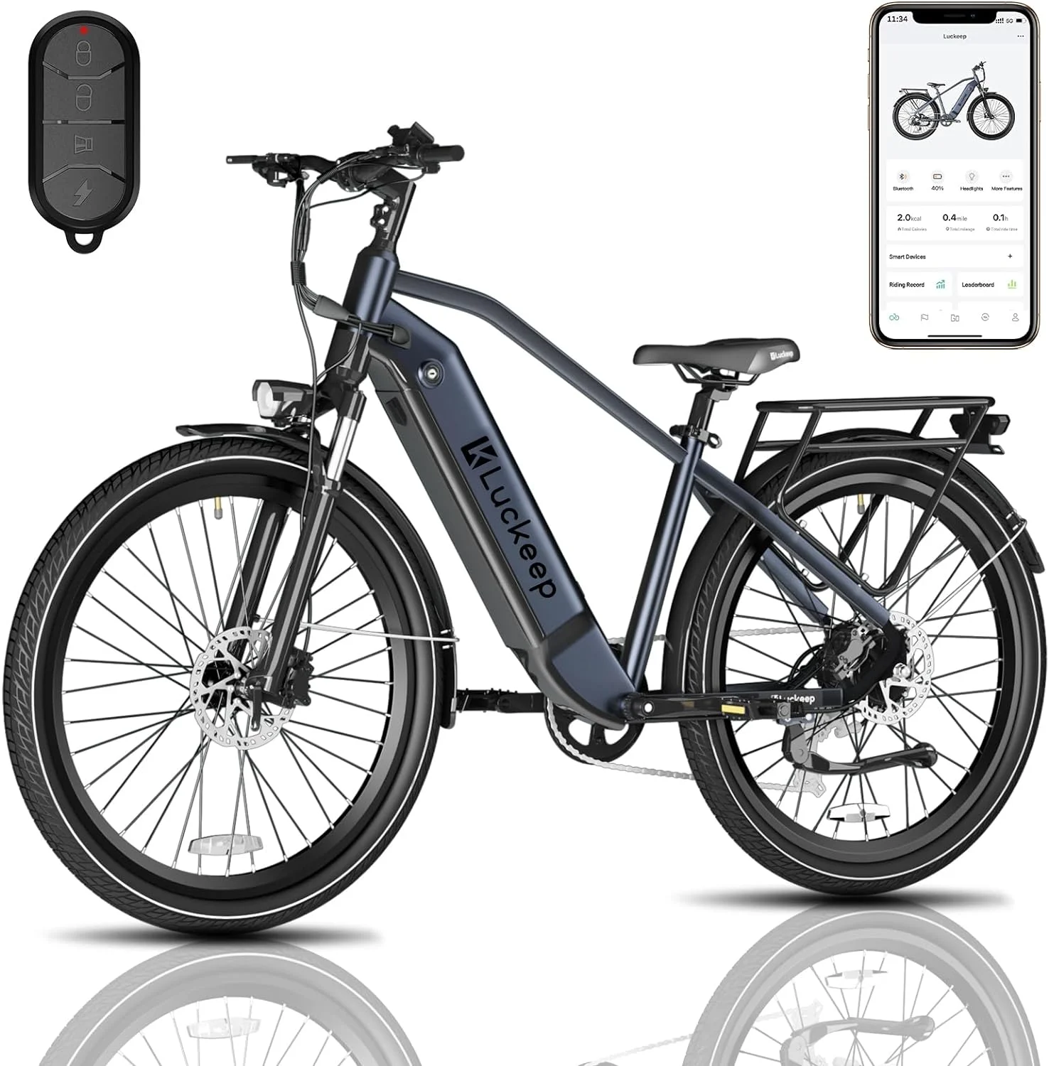 27.5'' Electric Bike for Adults 1300W Peak Motor 48V 20AH Battery 28MPH 80-130Miles Range with Torque  Sensor