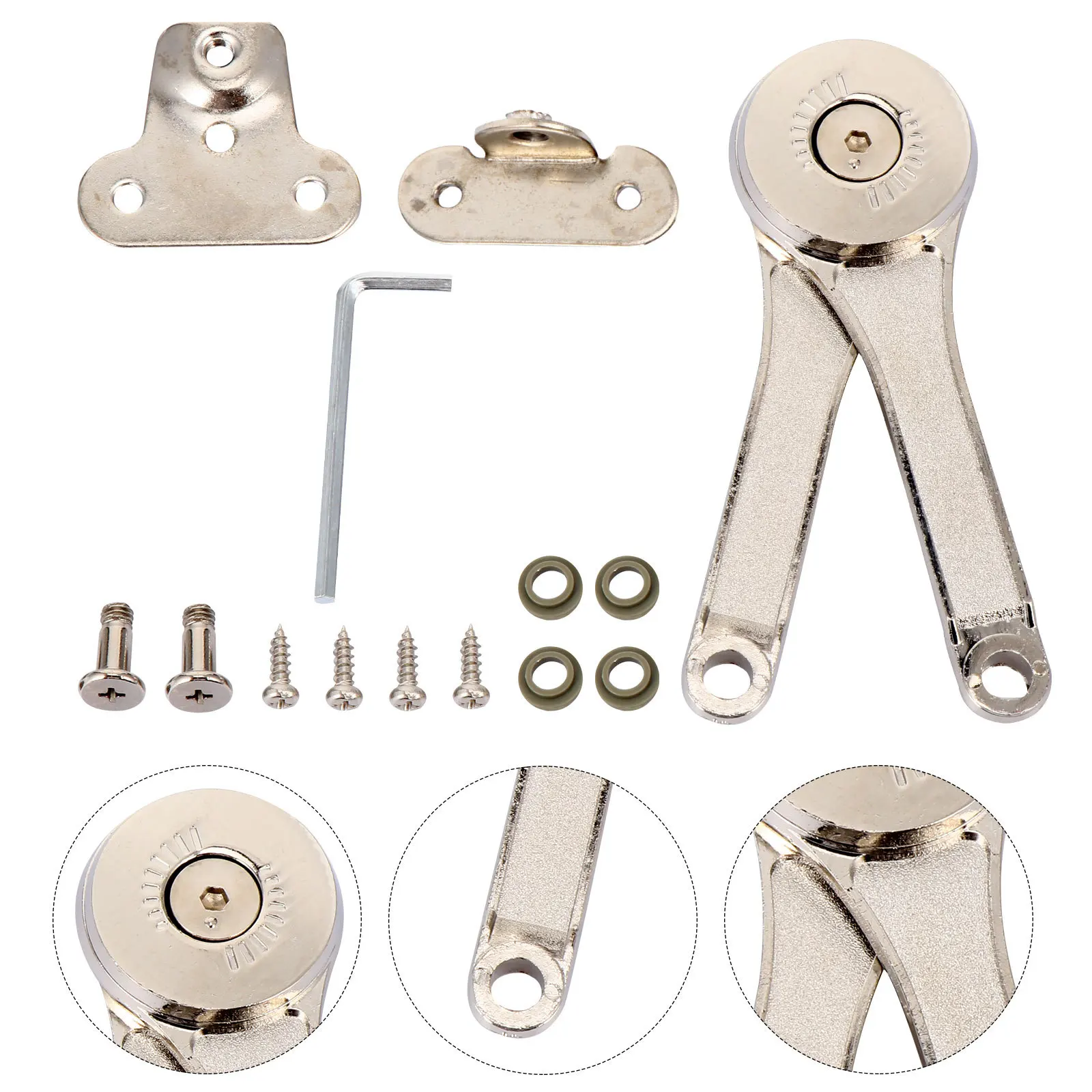 

Stop Hinge Adjustable Lid Stay Kitchen Cabinet Door Soft Close Hinge Furniture Hardwares Accessory Lid Support Hold Open