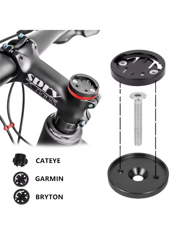 AliExpress NONE BKPTX Top Cap Computer Holder MTB Road Bike Stem For Garmin/Bryton/Cateye 28.6mm Bicycle Stopwatch GPS Speedometer Mount Bracket