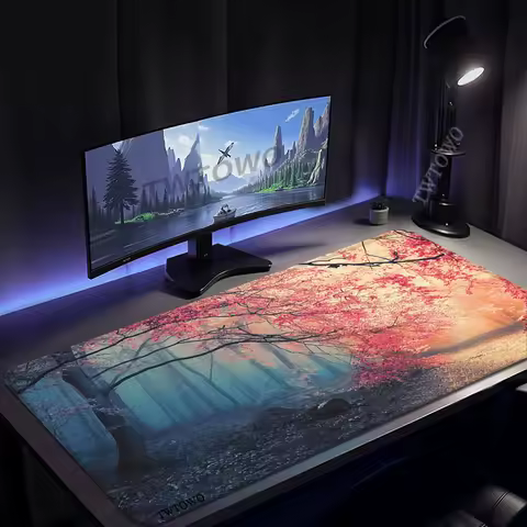 Mouse Pad Gaming Forest printon demand Home New Large Mousepad XXL Desk Mats Playmat Natural Rubber Office Laptop Table Mat