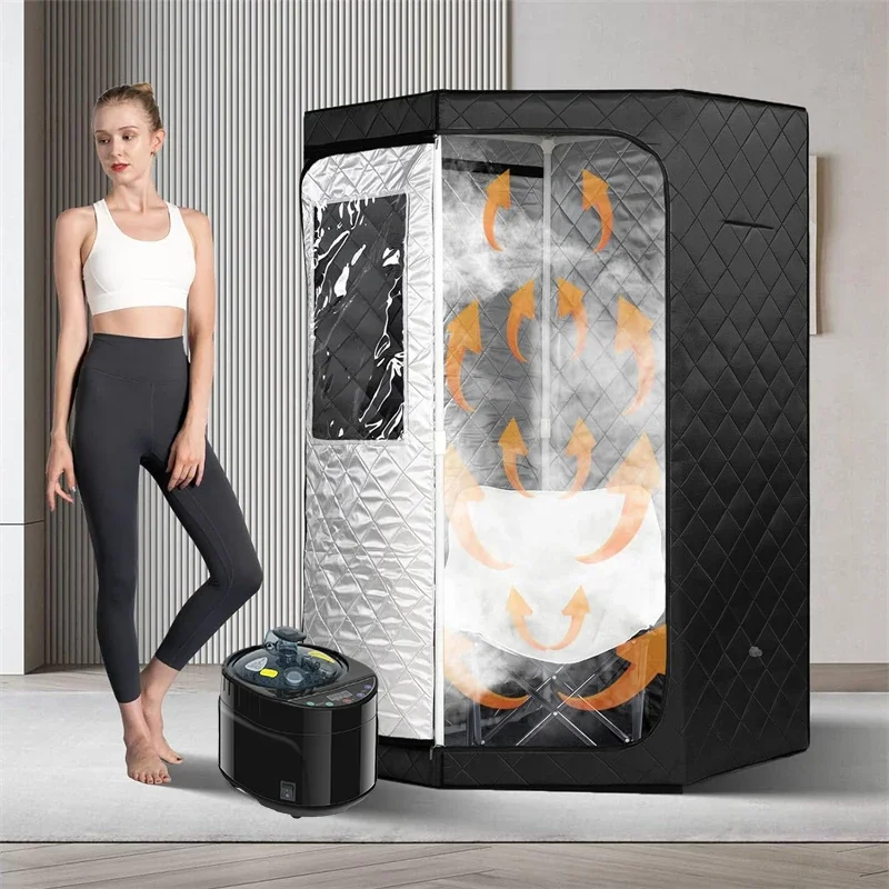 Full Body Home Steam Sauna Set 4L Large Sauna Steam Pot One Person Sauna Spa Detox Therapy Send From Spain