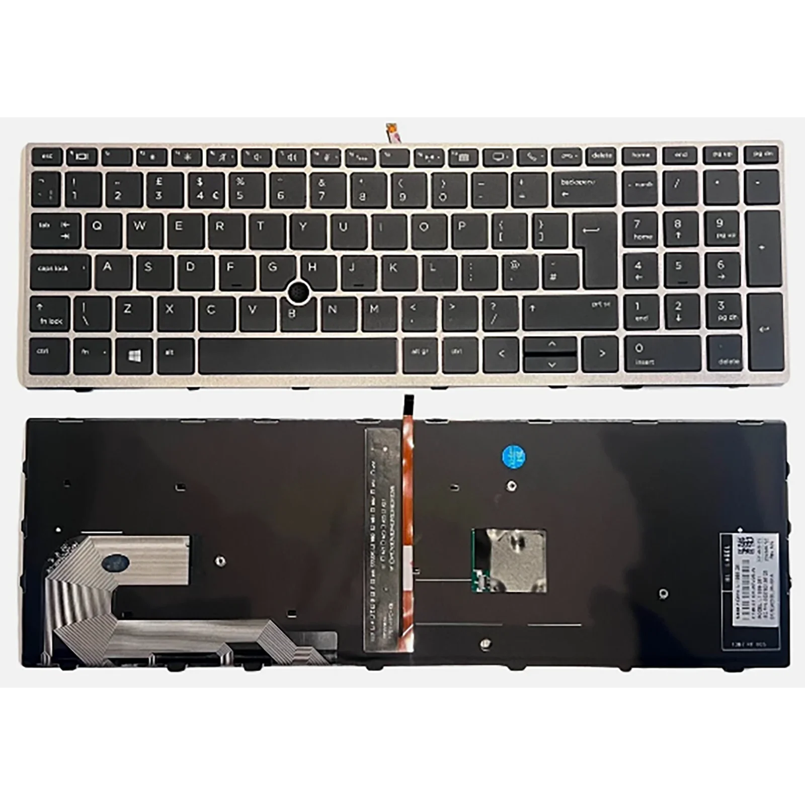 UK layout laptop backlit keyboard for HP EliteBook 755/850 G5  850 G6 HSN-I24C-5 Zbook15U G5 G6