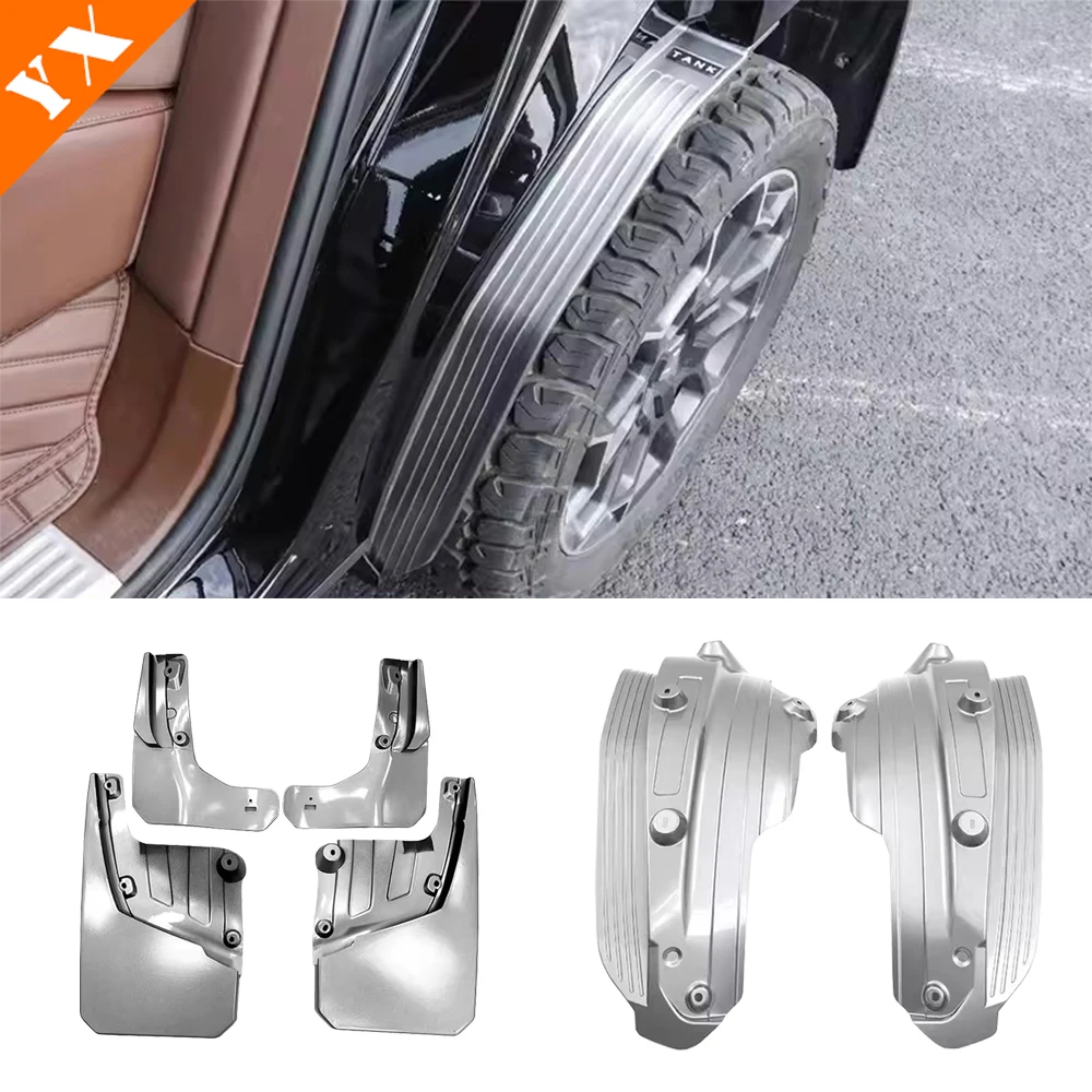 

For GWM Tank 700 hi4t Accessories 2024 Car Front Rear Wheel Mud Splash Guard Fender Anti-dirt Anti-splash Exterior Decor Protect