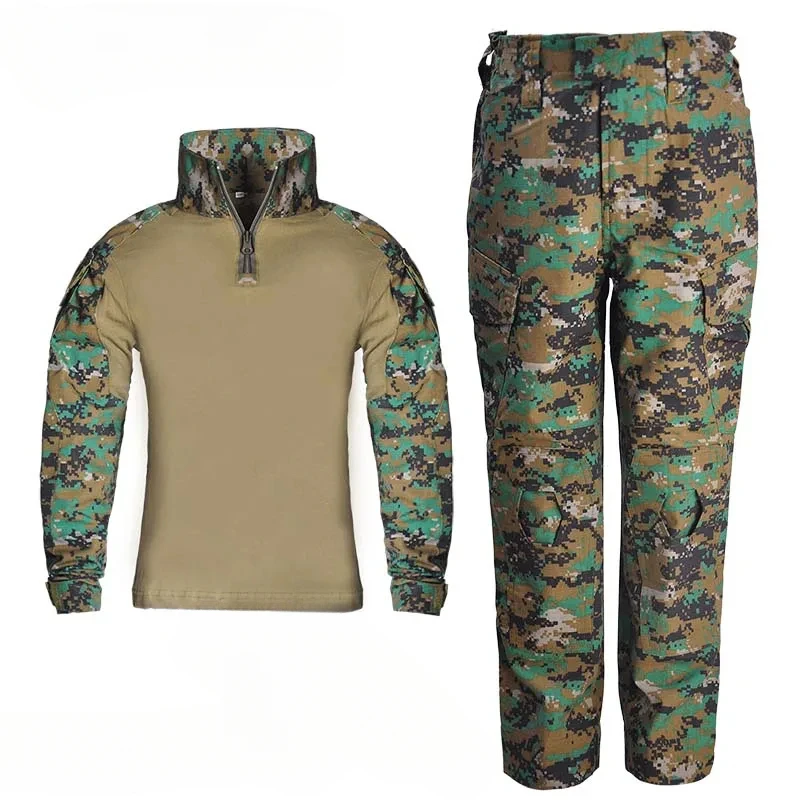 Kids Tactical Sets US Tactical Uniform Airsoft Camouflage Combat Long Shirt Pants Rapid Assault Airsoft Battle