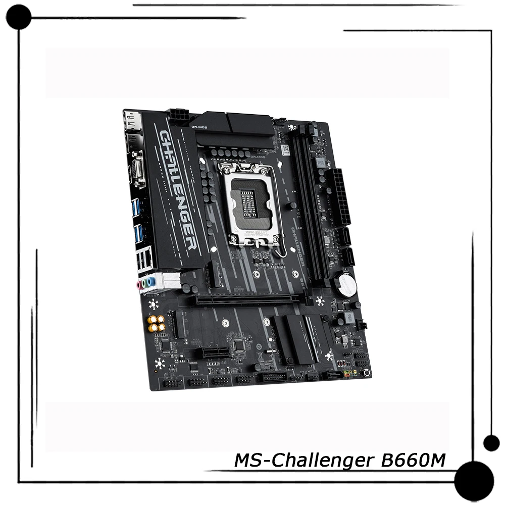 Original For MAXSUN Desktop Computer MATX Motherboard B660 DDR4 12th Generation Core (LGA1700) MS-Challenger B660M