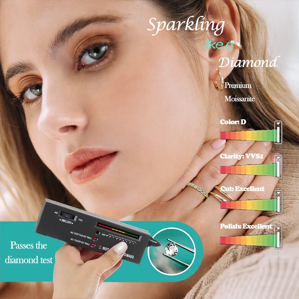 3mm 0.7cttw 7-Stone Moissanite Band Ring - S925 Sterling Silver Gold-Plated, Elegant Eternity Style with Sparkling Stones