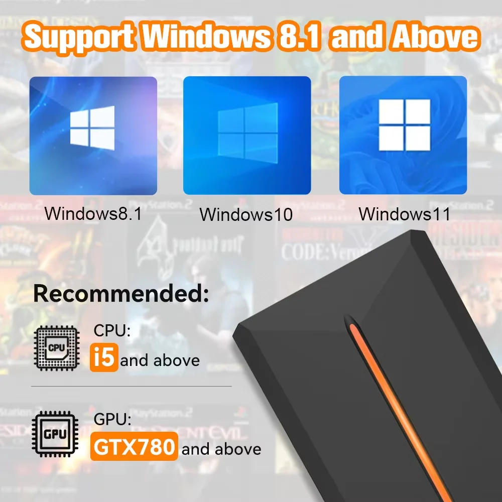 Launchbox 500G Gaming HDD for PS4/PS3/Switch/PS2/PS1/WII/WIIU Emulator Game Consoles with 3700+ 3D/AAA Games for Win PC/Laptop - view 5
