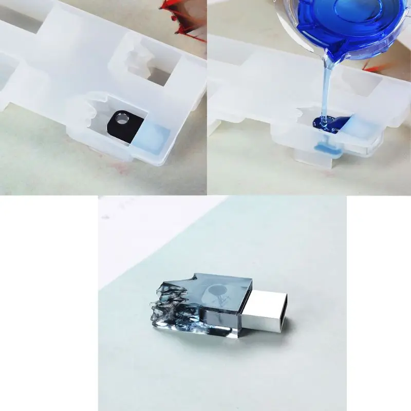 DIY Snow Mountain USB Resin Molds Set with 8G USB Driver Epoxy Resin Making Mold Wholesale