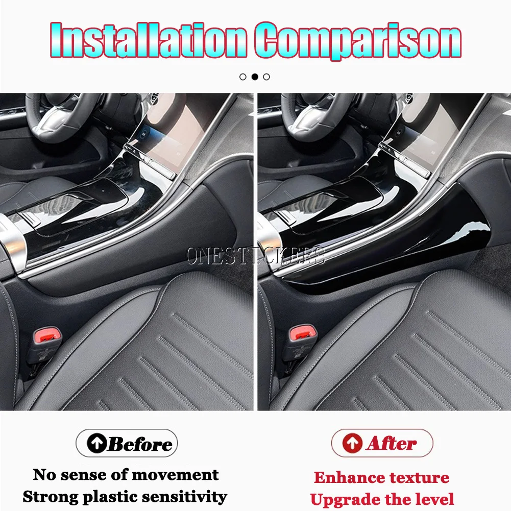 For Mercedes Benz GLC Class X254 GLC260 GLC300 2023 2024 2025 Car Accessories Central Control Side Trim Panel Decorative Cover