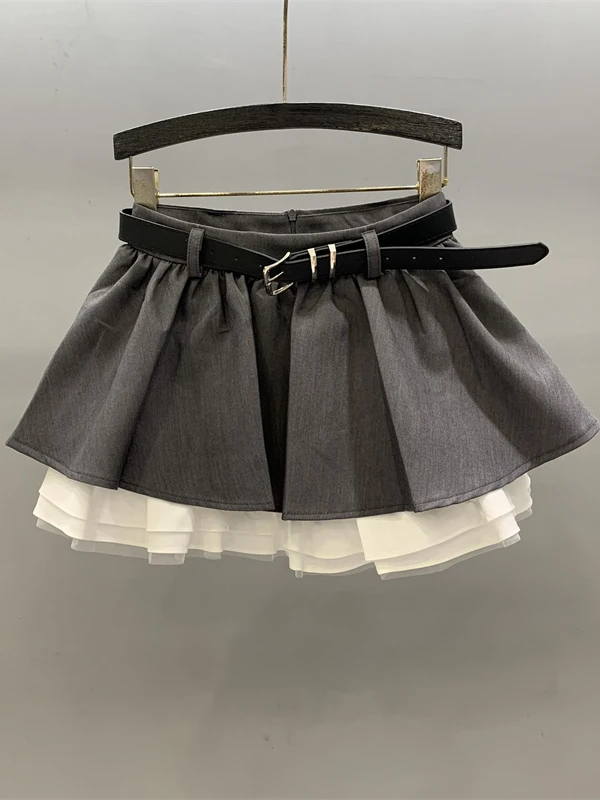 

Ay костюм трапециевидной формы, пышная юбка, женская юбка с высокой талией, дизайн для похудения, весенне-осенний сезон, корейский Sle для поездок на работу