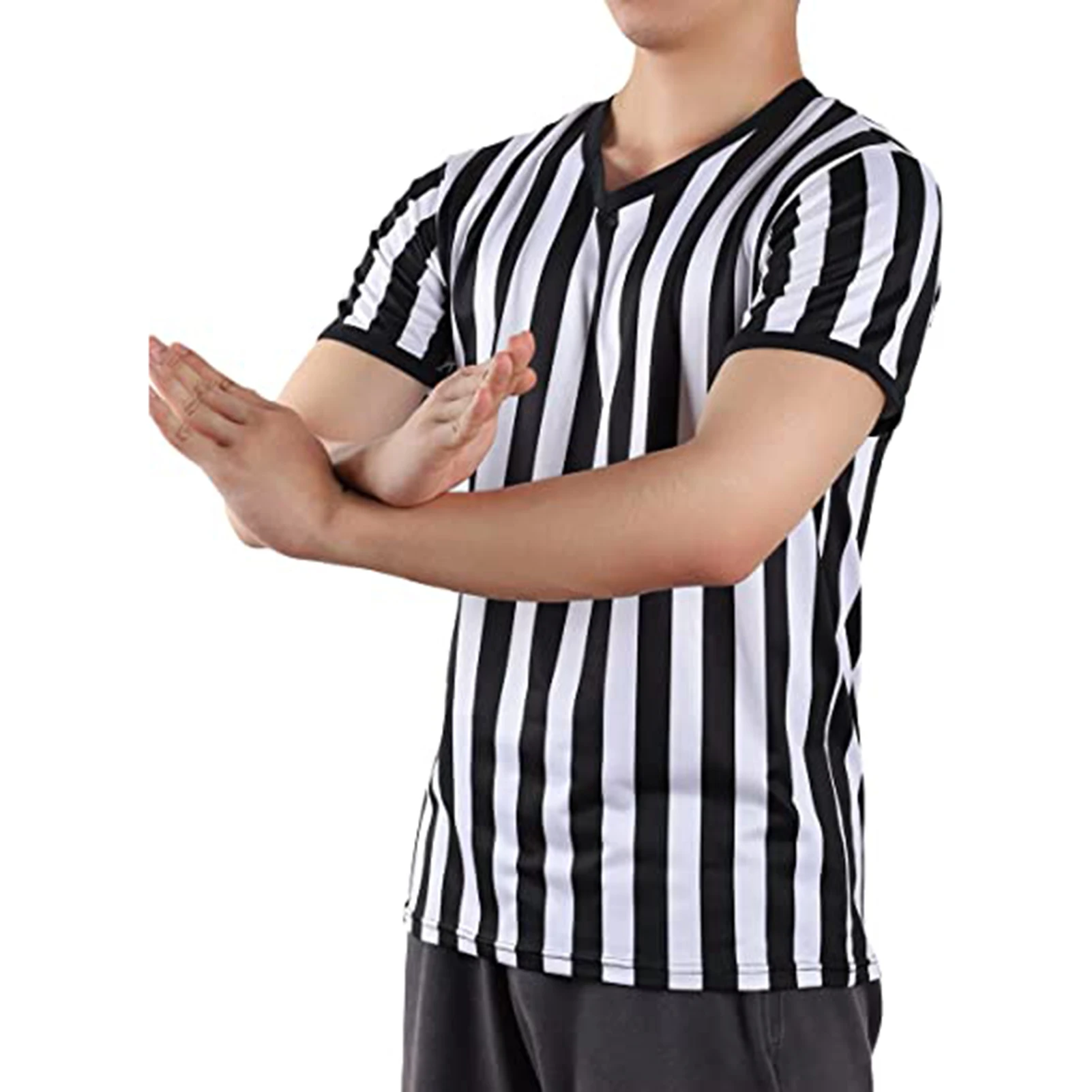 T-shirt da calcio in maglia da calcio uniforme da arbitro di basket per esercizi di jogging
