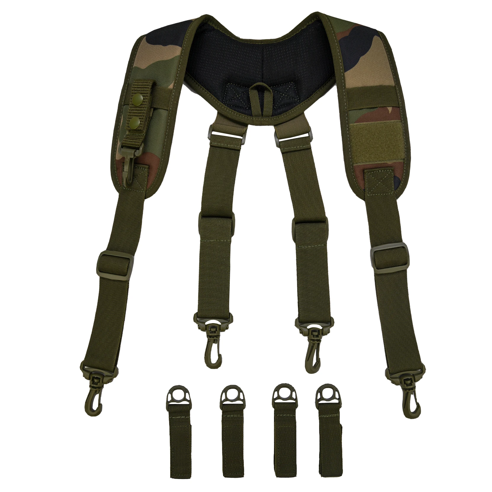 MeloTough Tactical Suspenders Duty Belt Braces Padded Adjustable Tool Belt Suspenders with Key Holder