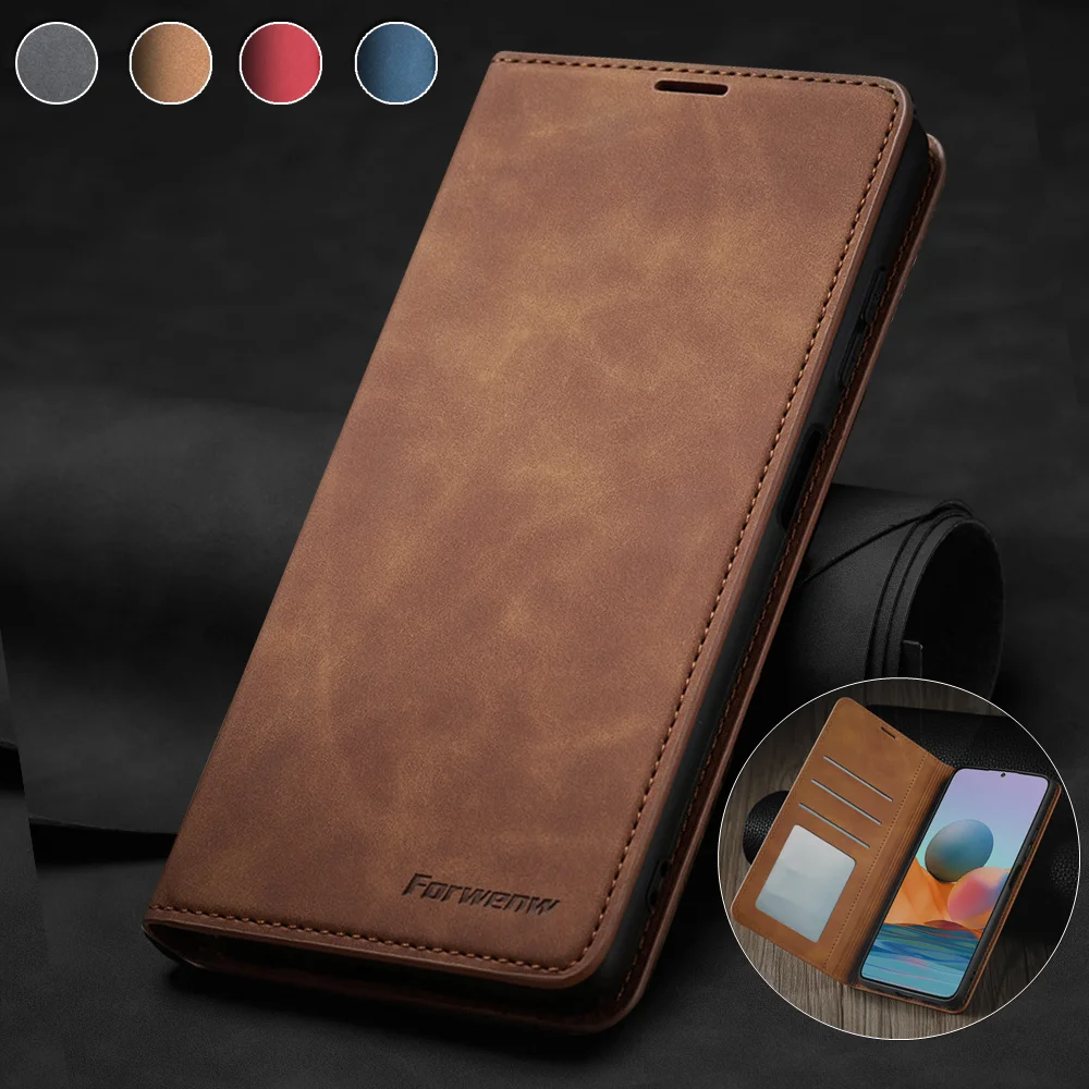 Leather Flip Phone Case For Xiaomi Redmi Note 12S 11S 10S 9S 12 11 10 12 8 7 Pro Plus 5G 12C 10C 10A 9A 9C Card Wallet Cover