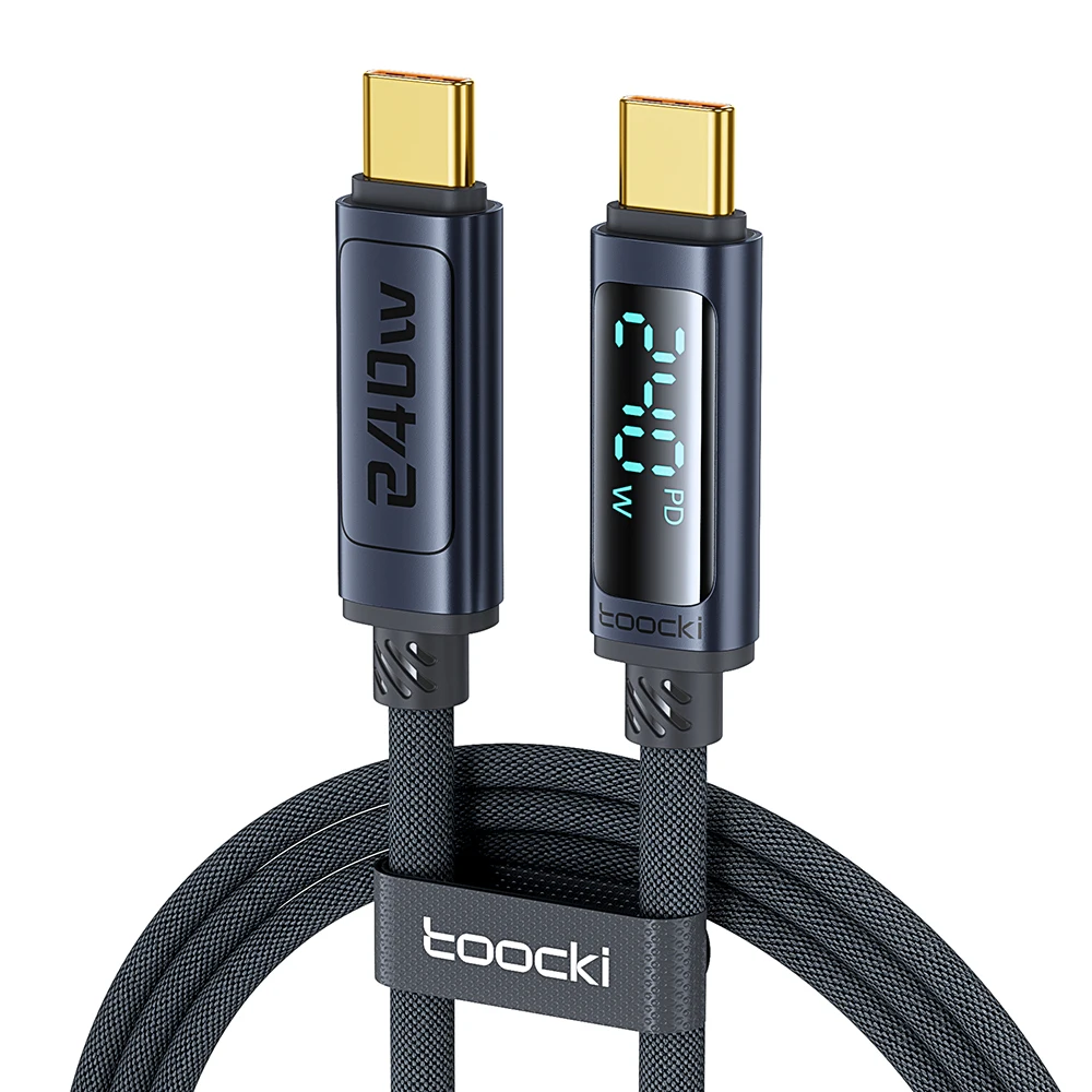 Toocki 240 W USB C Kabel PD 3.1 Super Charge Typ C auf Typ C Display Kabel für iPhone 15 16 Pro Max Xiaomi Samsung S23 MacBook