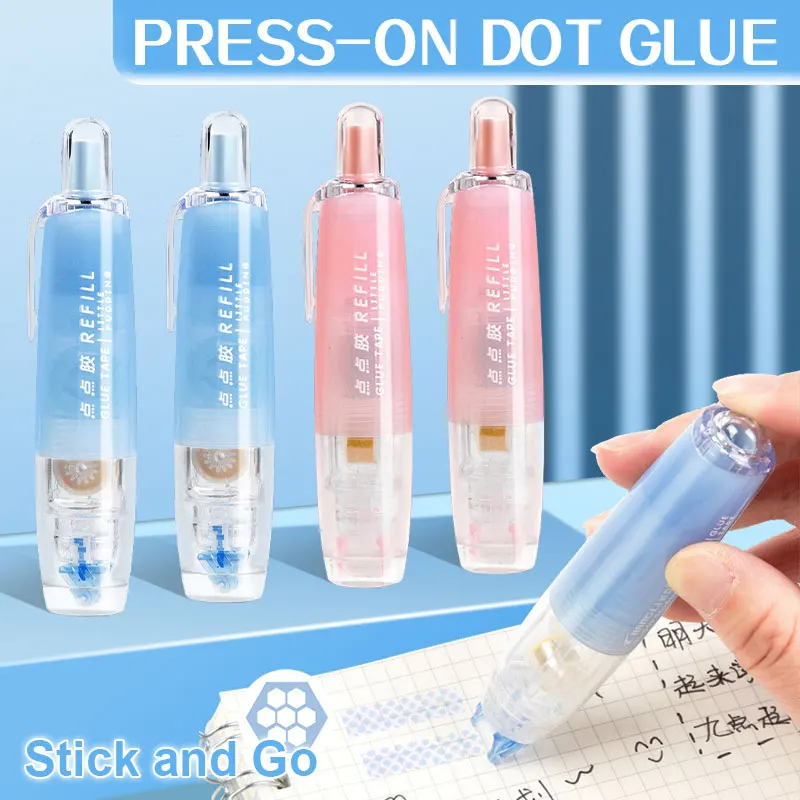 6MM*5M Press Style Dot Double Sided Tape Roller DIY Photo Album School Office Stationery Supplies Dot Glue Tape Correction Tape