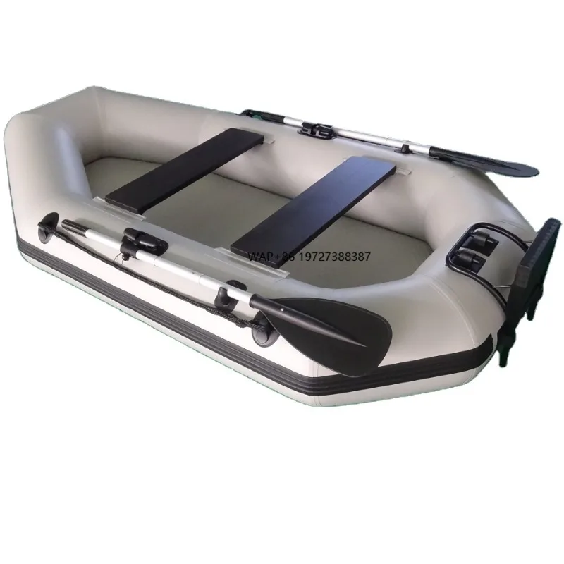 

3 people air cushion floor inflatable boat PVC fishing boat rowing kayak with paddle accessories