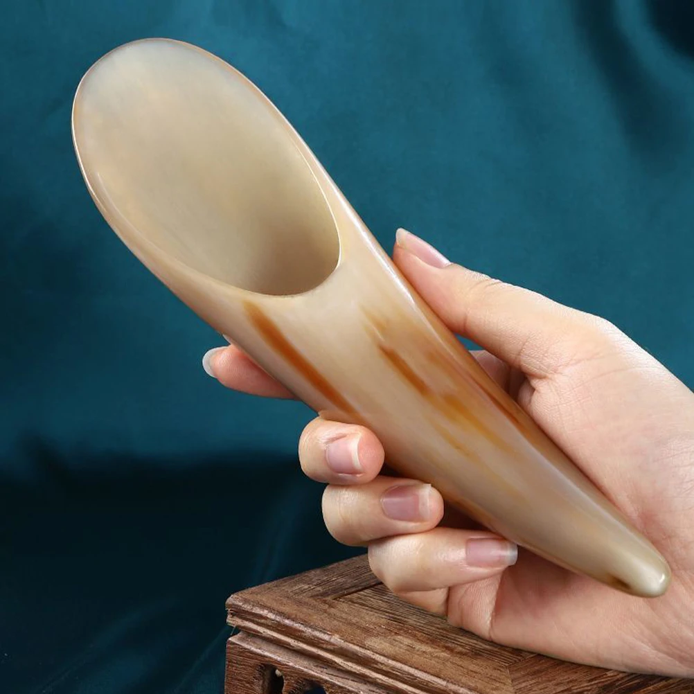 

Natural Buffalo Horn Tool Deep Tissue Muscle Scraper Massage Stick for Face Neck Back Foot Acupressure Meridian Skin