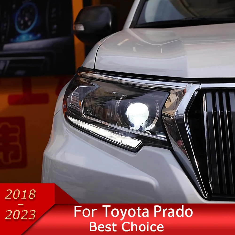 Car Lights for Toyota Prado 2018-2023 LED Auto Headlight Assembly Upgrade High Configure Style Lamp Tool Accessories