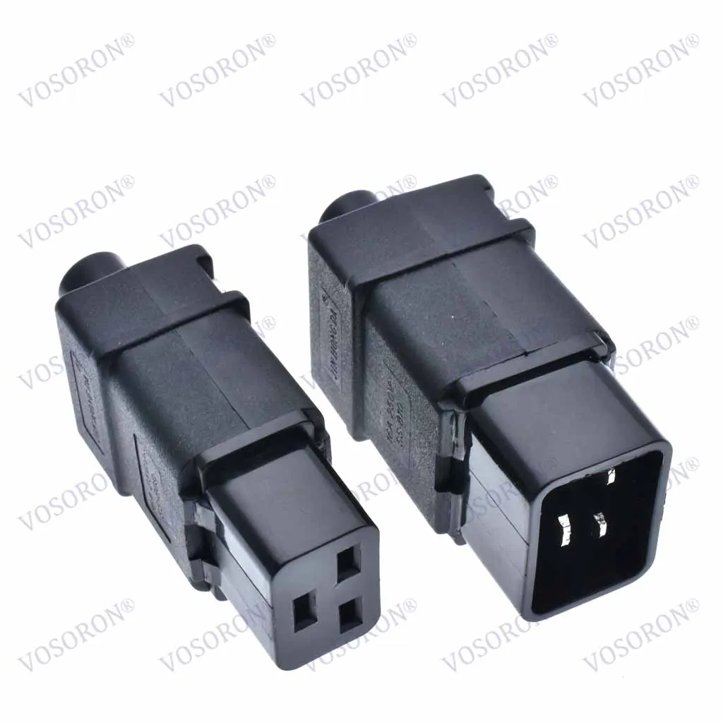 PDU/UPS Socket Standard IEC320 C19 C20 16A 250V AC Electrical Power Cable Cord Connector Removable plug Female Male Plug Adapter