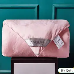 Handmade Silk Comforters, 100% Mulberry Silk Quilts, Fashion Bedding, Top Quality, 4 Seasons, 100% Cotton, Jacquard Fabric