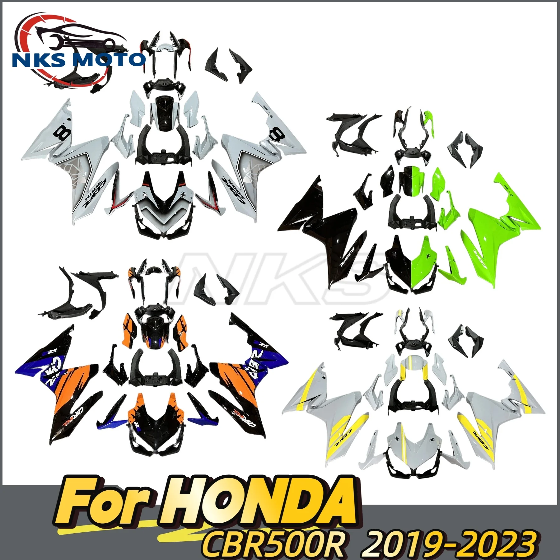 

For Honda CBR500R CBR500 R CBR500R 2019 2020 2021 2022 2023 Motorcycle Fairing Kit (Black/Red) ABS Injection Molded
