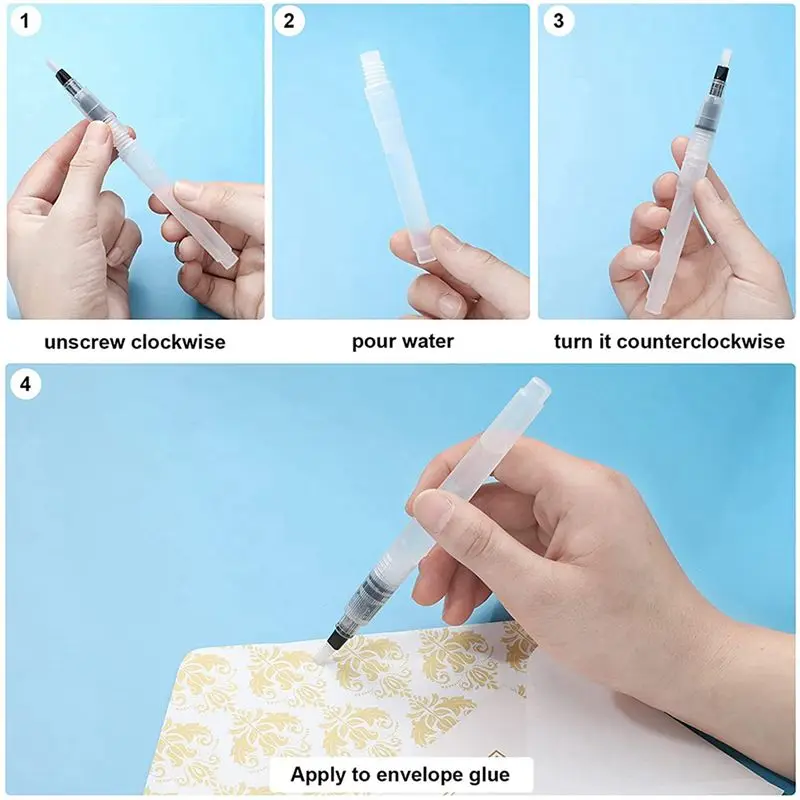 20 Pieces Pencil Style Moistener Stamp Envelope Moistener Mailing Letter Sealer Envelope Licker For Office