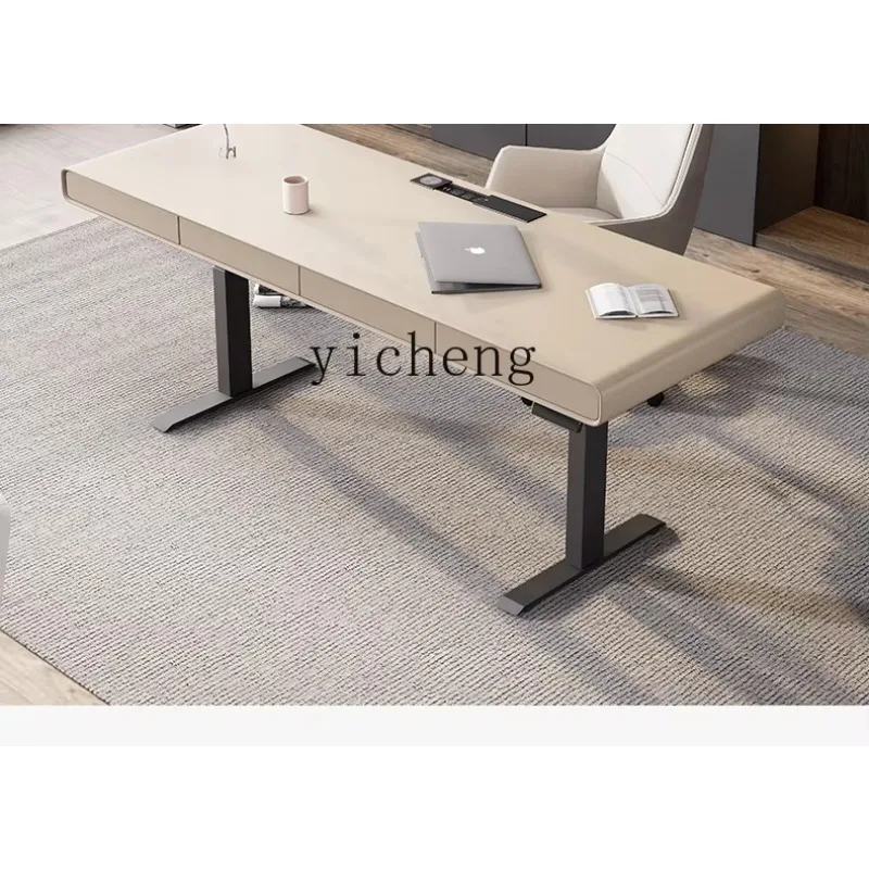 l23 Lifting Desk Light Luxury Solid Wood Intelligent Electric Lifting Table Double Motor Adult Household Double