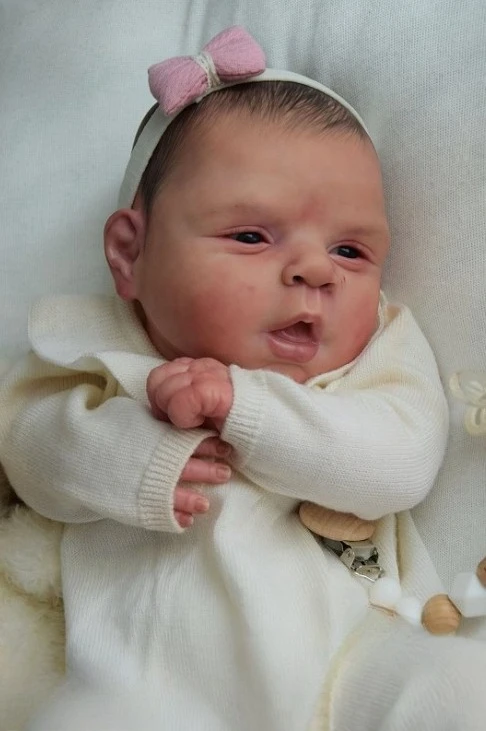 NPK-piezas de bricolaje sin terminar de 19 pulgadas, Bebe realista muy realista, Kits Estella ya pintados con muchos detalles, muñeca artística de venas