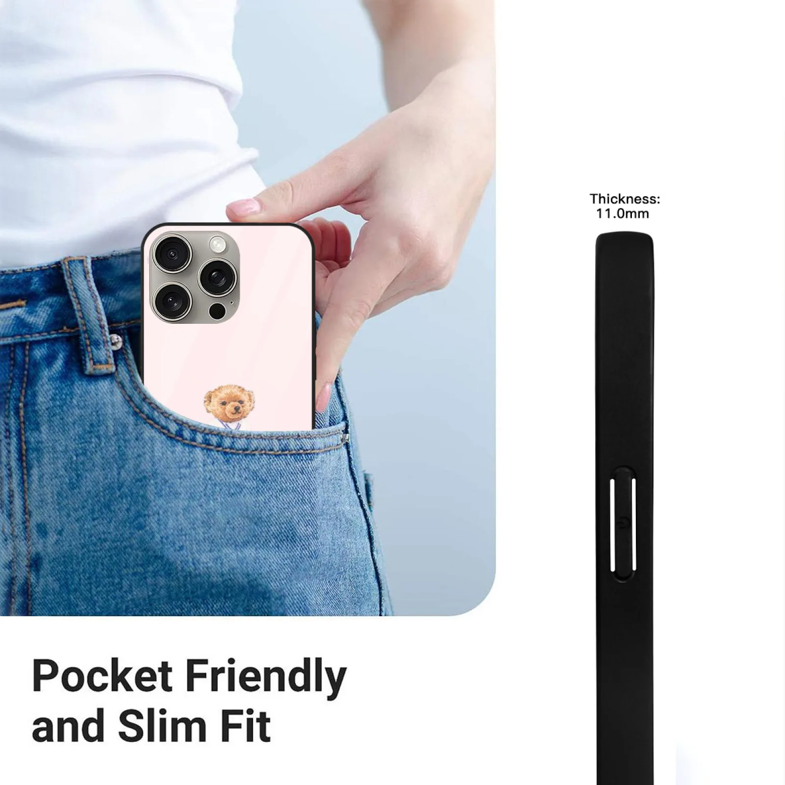 رالف بير الوردي الزجاج المقسى الحال بالنسبة آيفون 16 15 14 12 13 11 الخ سلسلة لينة غطاء من البولي يوريثان رالف الحد الأدنى الوردي الوردي الجمالية