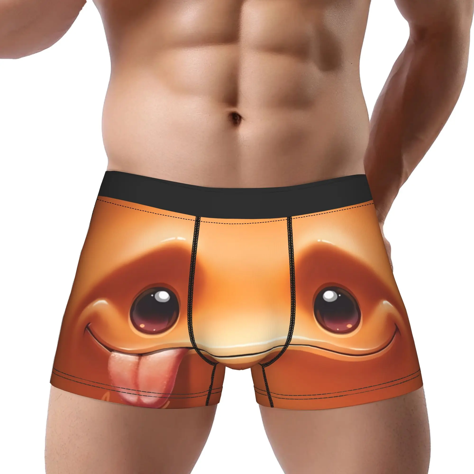 

Трусы-боксеры с животным принтом, дышащие, мужские, с короткими штанинами