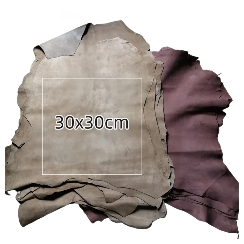 0.5/0.6mm Brown Ultra-Thin Wool From Sheep.Top-Grain Leather. Genuine Leather Fabric. DIY For The Lining By Hand.Whole Sheepskin