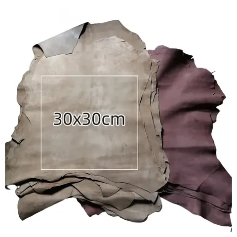 0.5/0.6mm Brown Ultra-Thin Wool From Sheep.Top-Grain Leather. Genuine Leather Fabric. DIY For The Lining By Hand.Whole Sheepskin