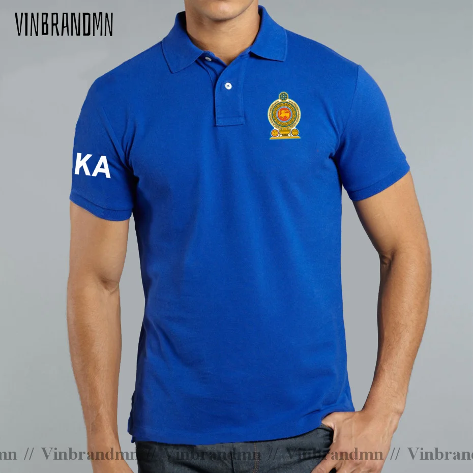 Sri Lanka Lankan Polos Mens New Fashion Polo Shirts Classic Brand Clothing 100% Cotton Tops Country Nation Team Flags LKA Ceylon