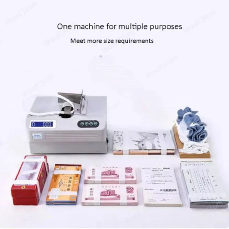 آلة الربط التعريفي الذكية آلة ربط الحزام الورقي متعددة الأغراض آلة ربط الأوراق النقدية ورقة TapeBaler 220 فولت