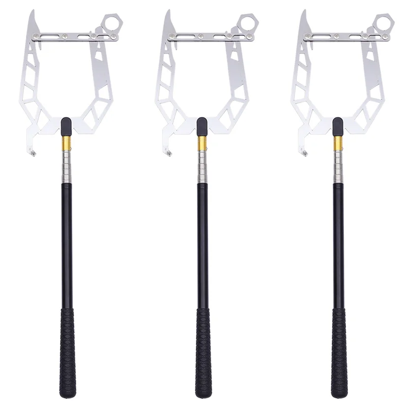 

3X Dock Hook Multi-Purpose Telescoping Boat Hook Long Distance Threader Mooring Rope Cable Wire Guider Fishing Rod Tool