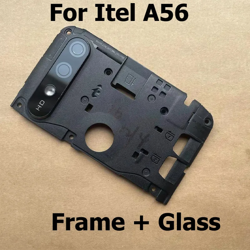 

New Back Rear Camera Lens Glass For Itel A56 Frame Holder With Sticker Replacement Parts