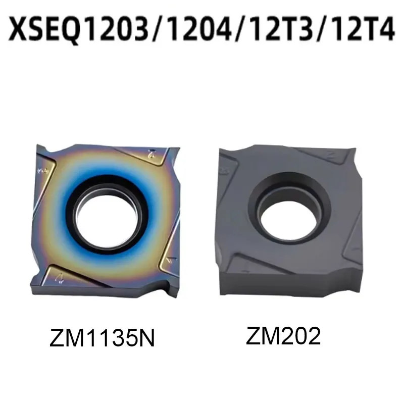 XSEQ1202 XSEQ1203 XSEQ1204 XSEQ12T3 XSEQ12T4 Inserto Per Fresatura In Metallo Duro Indicizzabile CNC Xseq Inserto Per Fresatura A Tre Lati Completamente Macinato-image