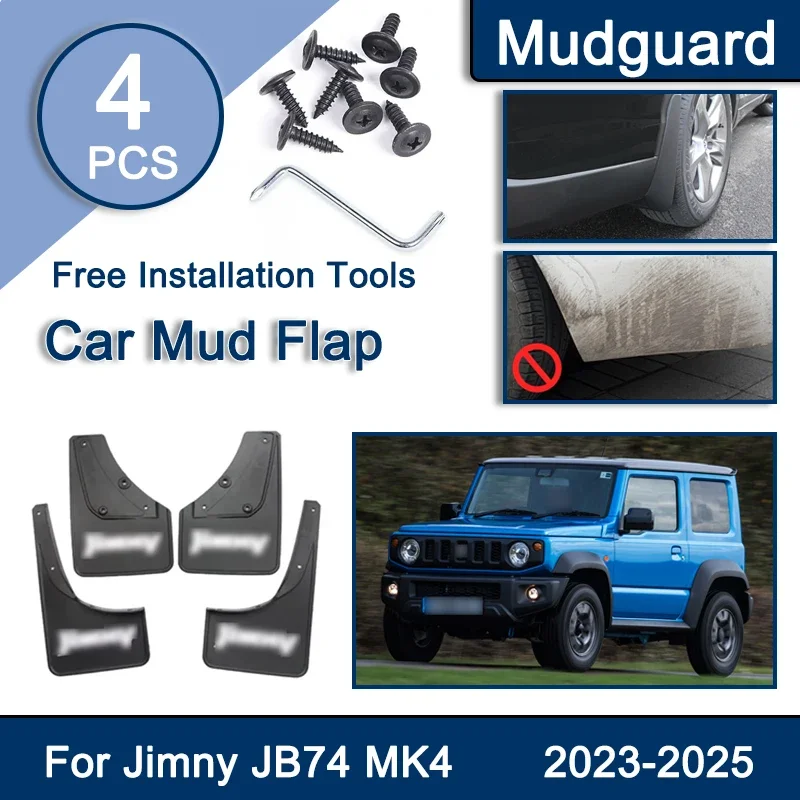 

Fenders for Suzuki Jimny JB74 JB64 2024 Accessories MK4 2018-2023 Car Mudguards Wheel Mud Flaps Splash Guards Fender Auto Parts