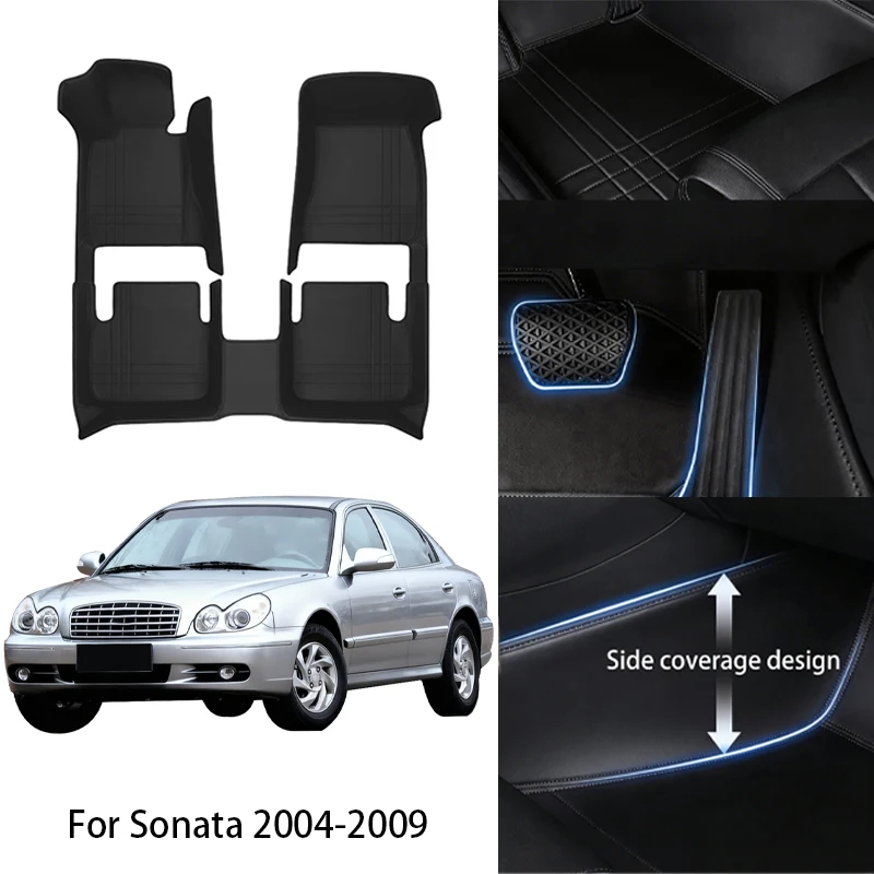 

Custom Fit PU Leather Car Floor Mat For Hyundai For Sonata 2004 2009 2014 2019 2024 Luxury Full Set Auto Interior Accessories