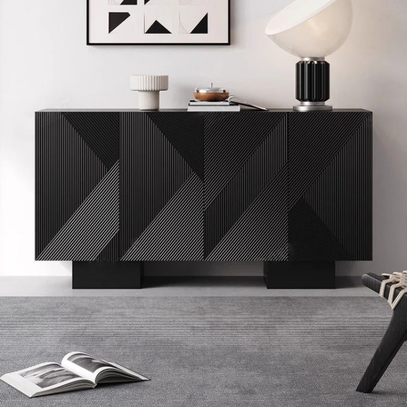 

Italian light luxury Storage locker living room household large capacity storage cabinet black meuble rangement home furniture