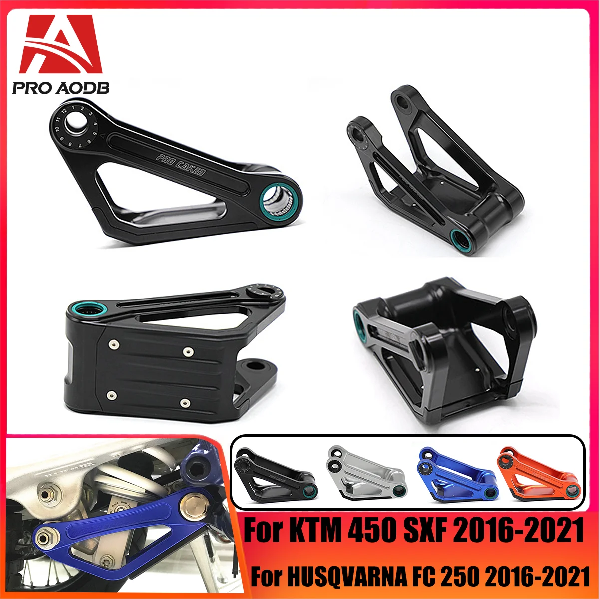 

Motorcycle Rear Lowering Kit Lower Link Adjustable For Husqvarna FX TC TE TX 125-450 2017-2021 For KTM XC XC-F SX SXF 125-450