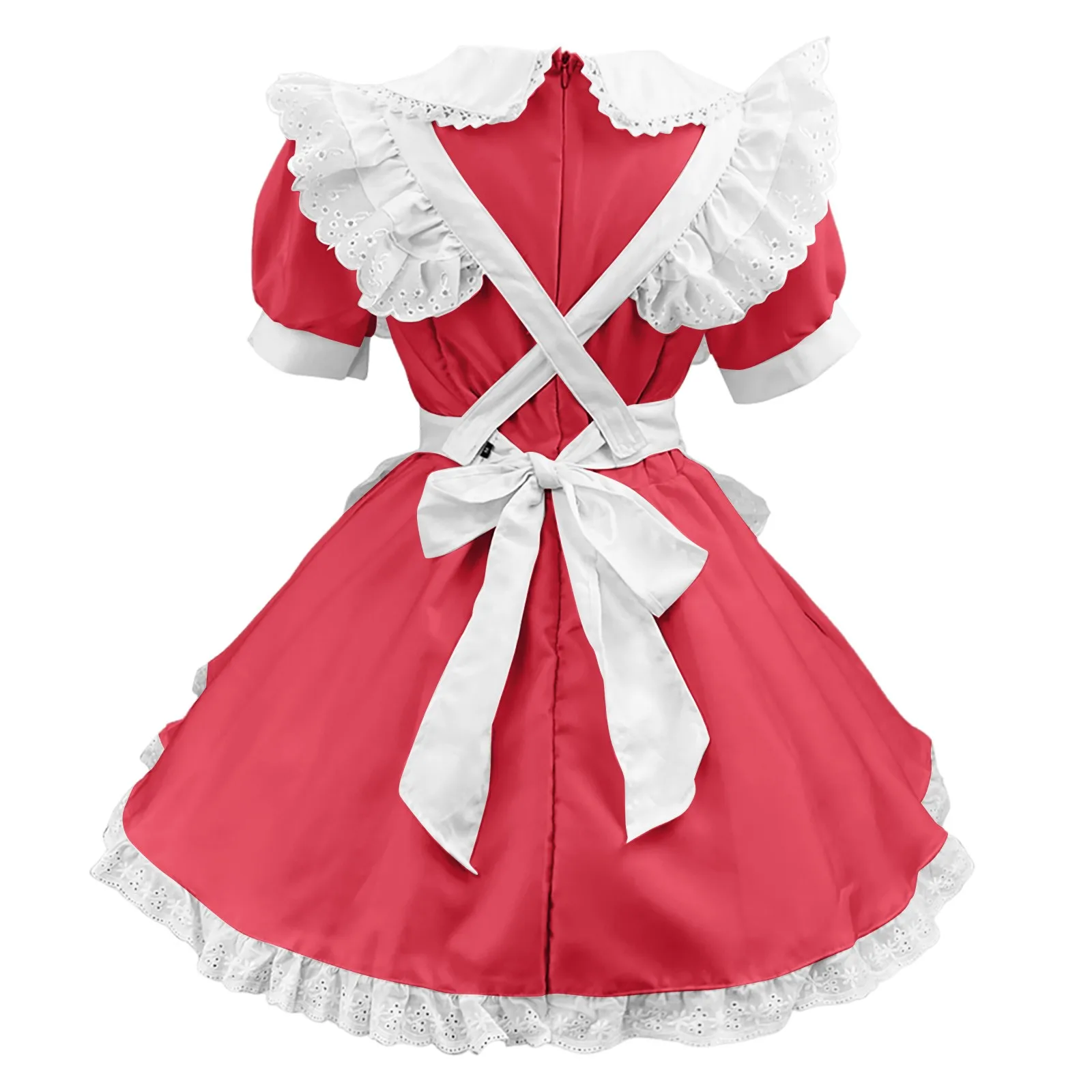 Lolita Cosplay Costume para Mulheres, Ladies 'Cute Mini Dress, Bow Ruffles Vestidos, Halloween, Festival de Cerveja, Kawaii, Meninas