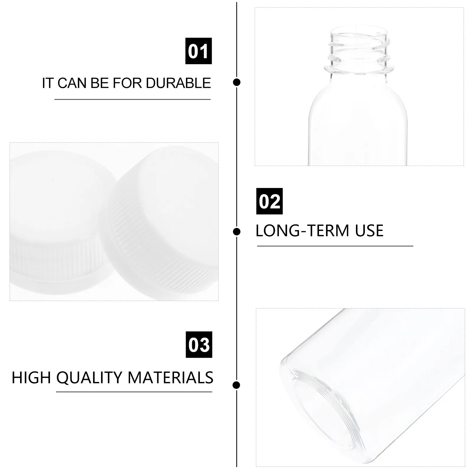 

Набор из 20 прозрачных прочных пластиковых бутылок по 250 мл, утолщенные, с высокой светопроницаемостью, для напитков и соков