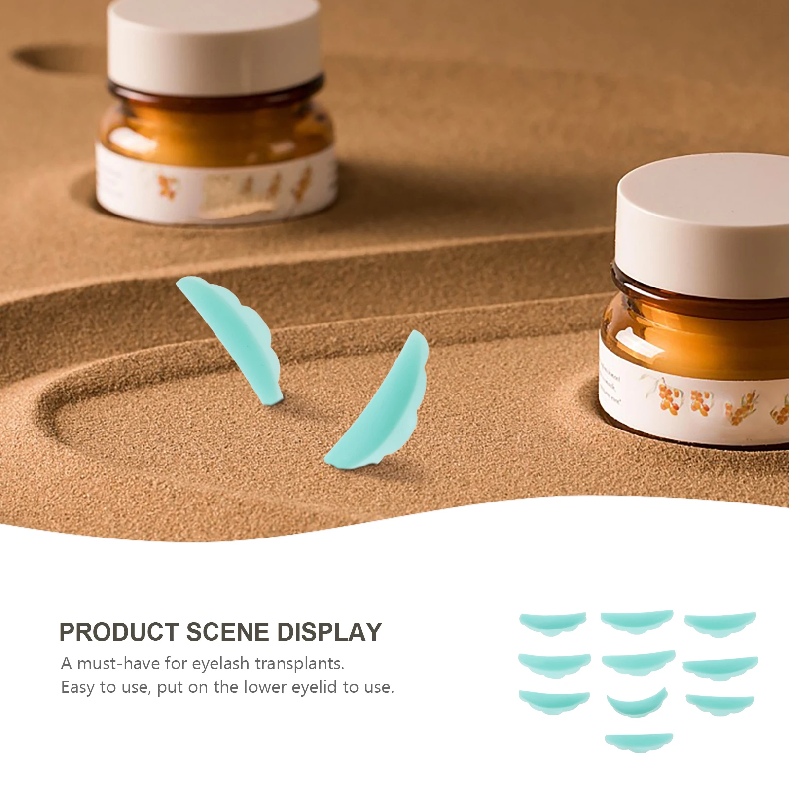 10 أزواج من جوانات بيرم الرموش من السيليكون قابلة لإعادة الاستخدام أداة تطعيم الرموش لصالونات العناية بالجمال ملصقات العين من السيليكون سهلة التنظيف #4