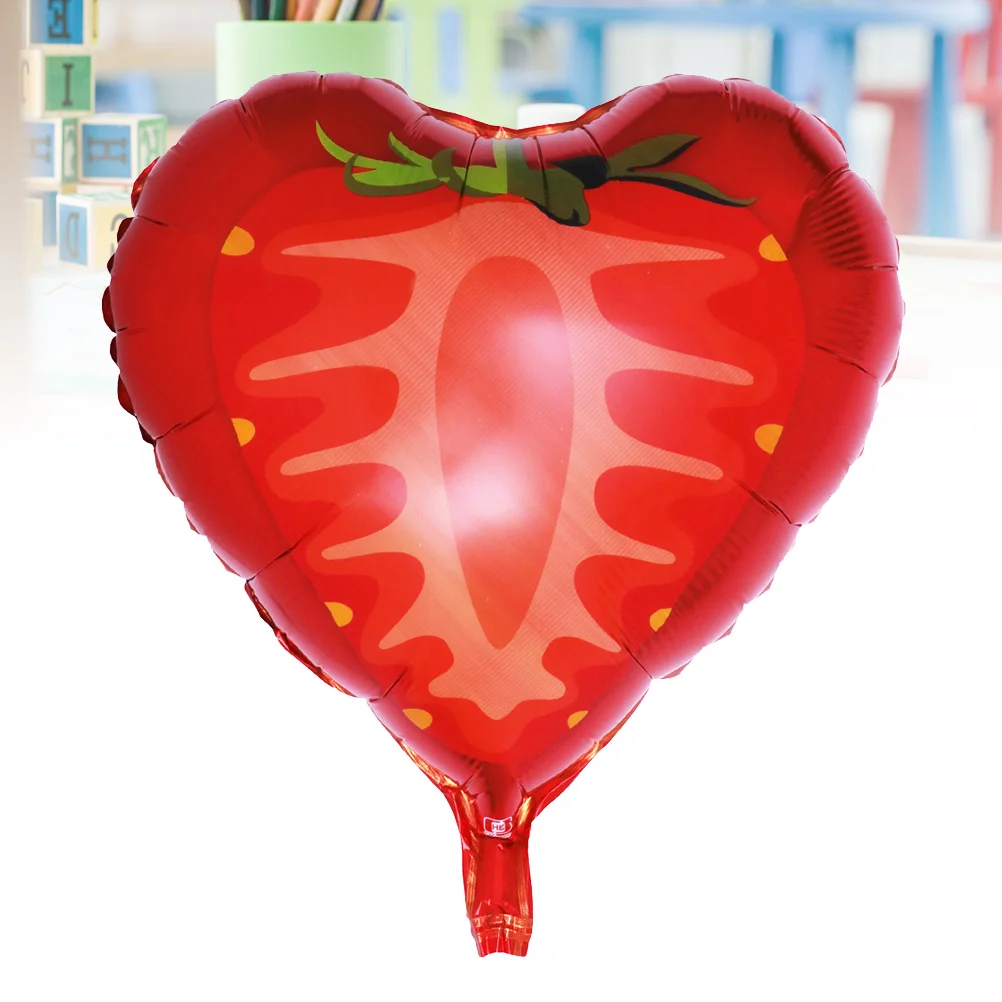 

46Cm Strawberry Foil Balloon Fruit Shaped Aluminum Mylar Party Decoration for Birthday Wedding Baby Shower Helium Balloons