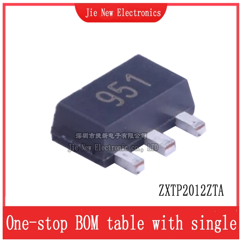 10/50PCS ZXTN2010ZTA ZXTP2012ZTA silk screen ZXTN2010 ZXTP2012 Screen printing 851 951 SOT-89  transistor
