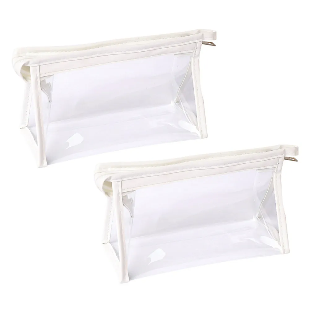 

2 шт. прозрачные сумки для карандашей, органайзеры для канцелярских принадлежностей большой вместимости, для школьных и офисных принадлежностей, легкие, на молнии