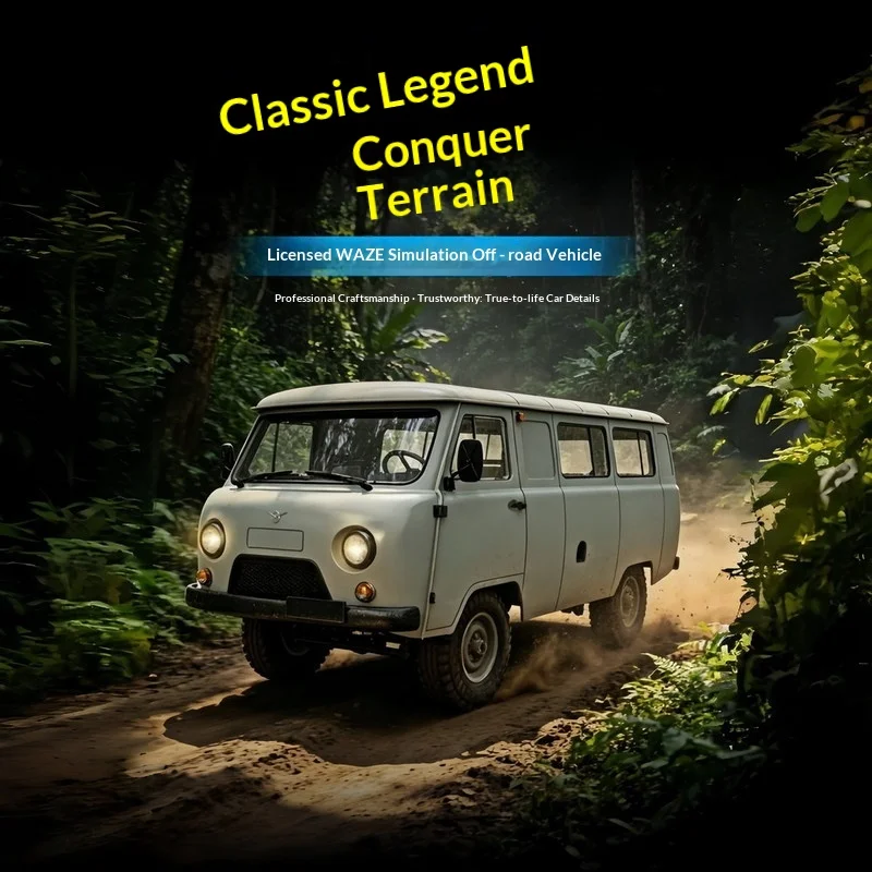 WPL 1:12 4WD Offroad RC Car UAZ 452 Remote Control Crawler Van With Dynamic Light System For Adult Outdoor Terrain Driving